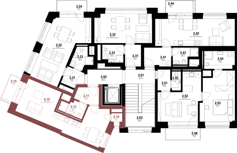 bytová jednotka 2.1 rezidence karlovina