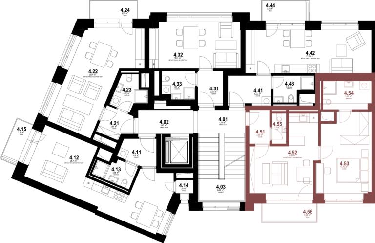 Bytová jednotka 4.50 Rezidence Karlovina
