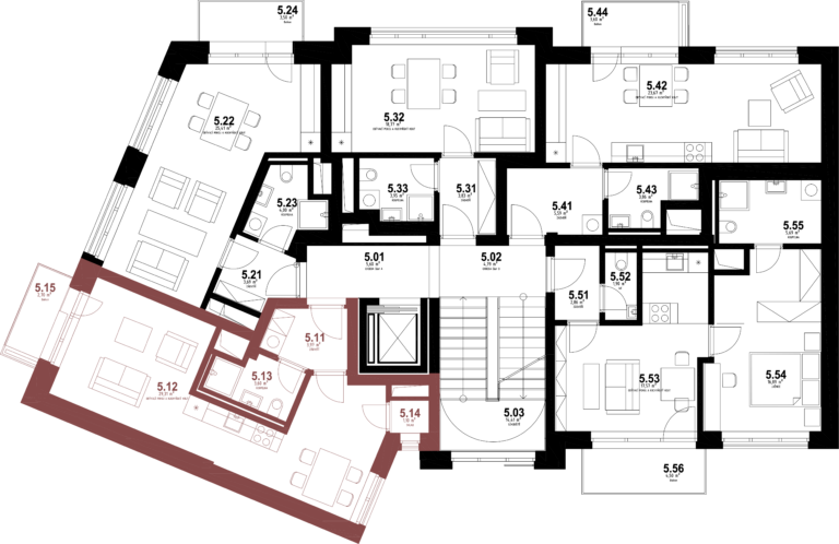 Bytová jednotka 5.10 Rezidence Karlovina